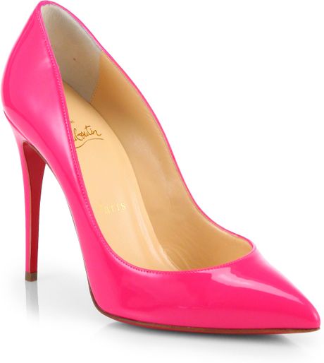 Christian Louboutin Pigalle Follies Patentleather Pumps in Pink | Lyst