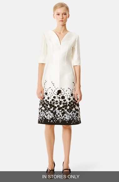 Lyst Carolina Herrera Fl Lique Dress In White Gallery