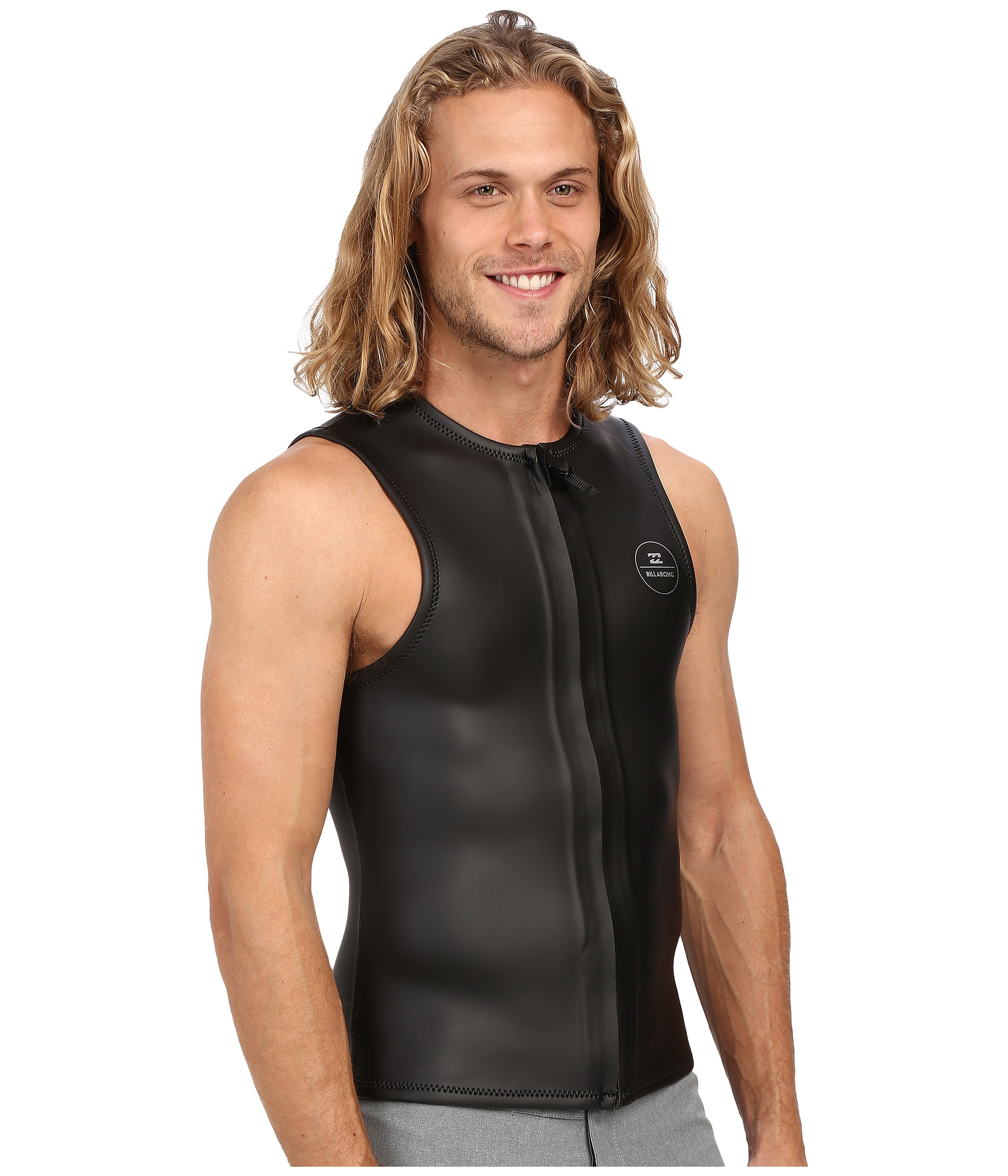 Lyst Billabong 202 Reverse Front Zip Surf Vest in Black for Men