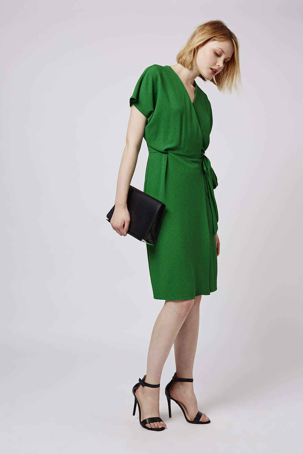 topshop emerald green dress