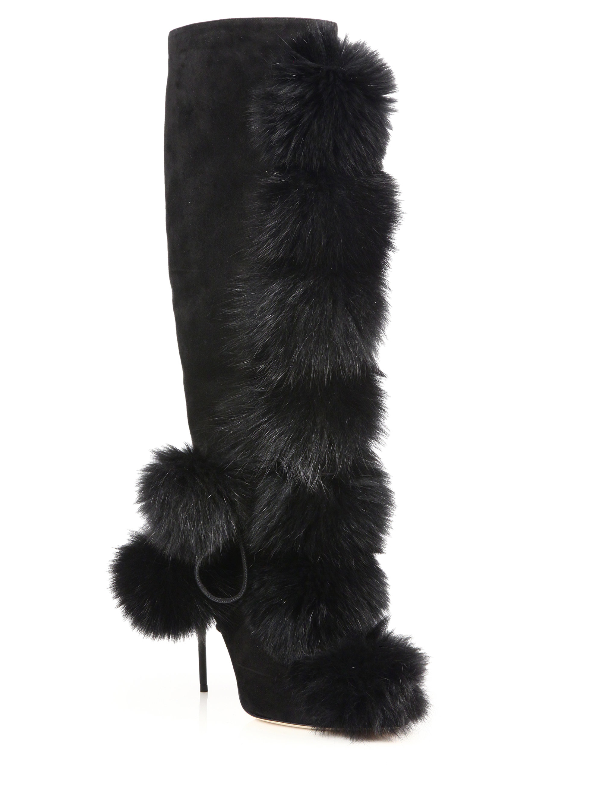 jimmy choo boots with fur