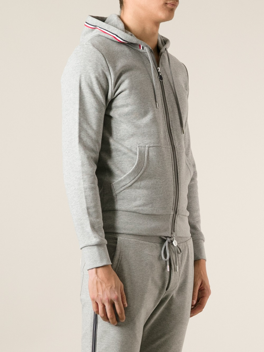 moncler hoodie mens grey