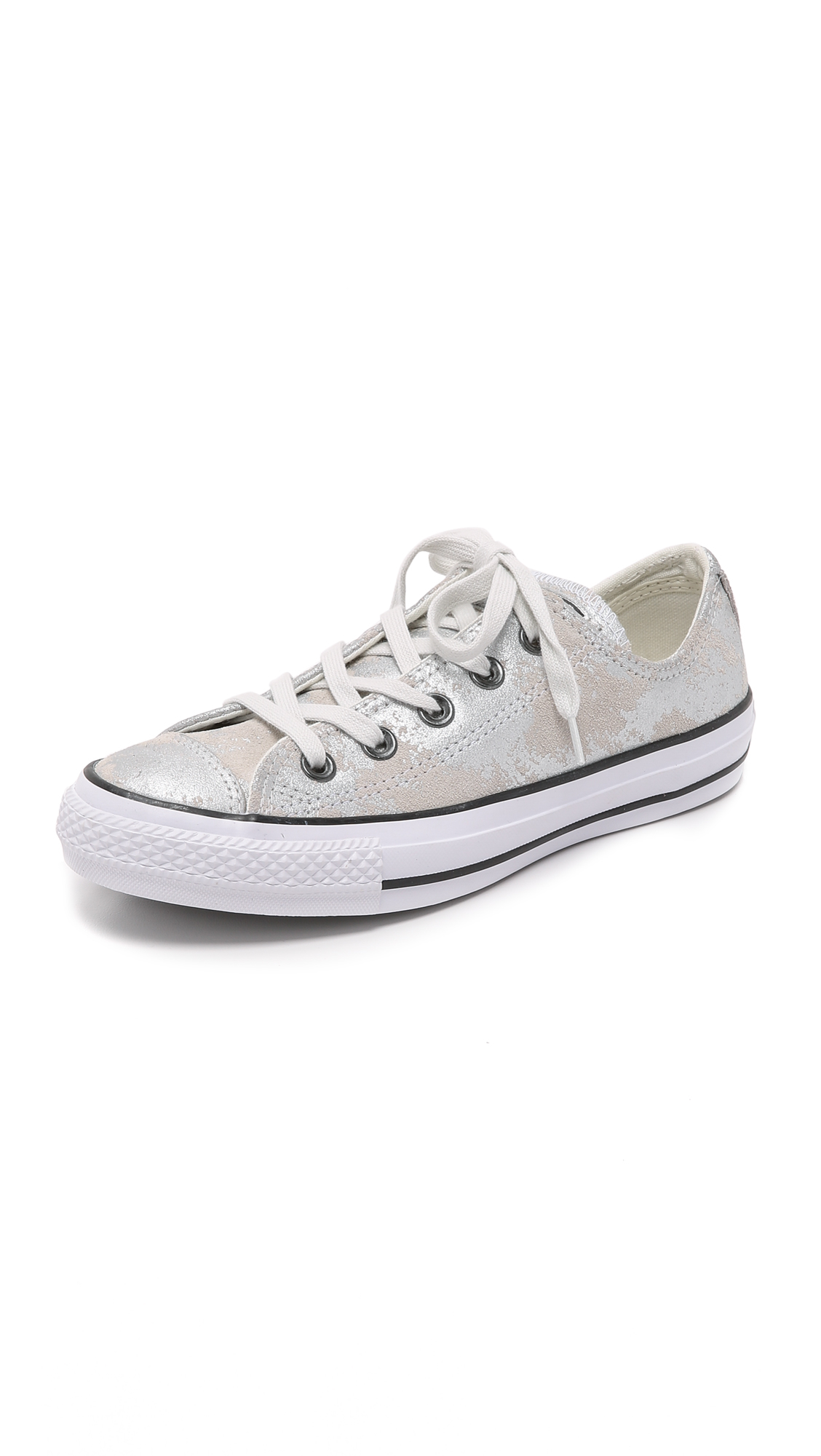 converse white and silver