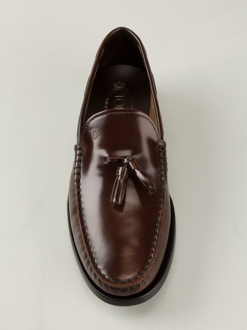 Tod's Tassel Loafers in Brown for Men | Lyst