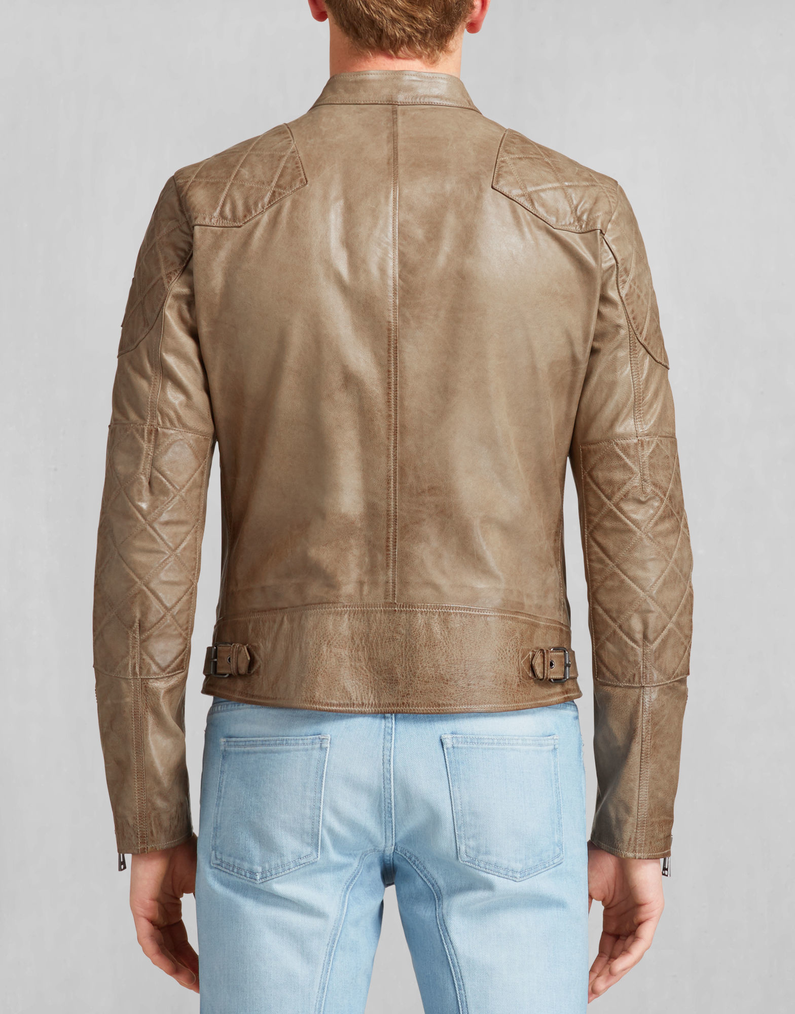 Belstaff The Outlaw Jacket In Sisal Lightweight Hand Waxed Leather in  Natural for Men | Lyst