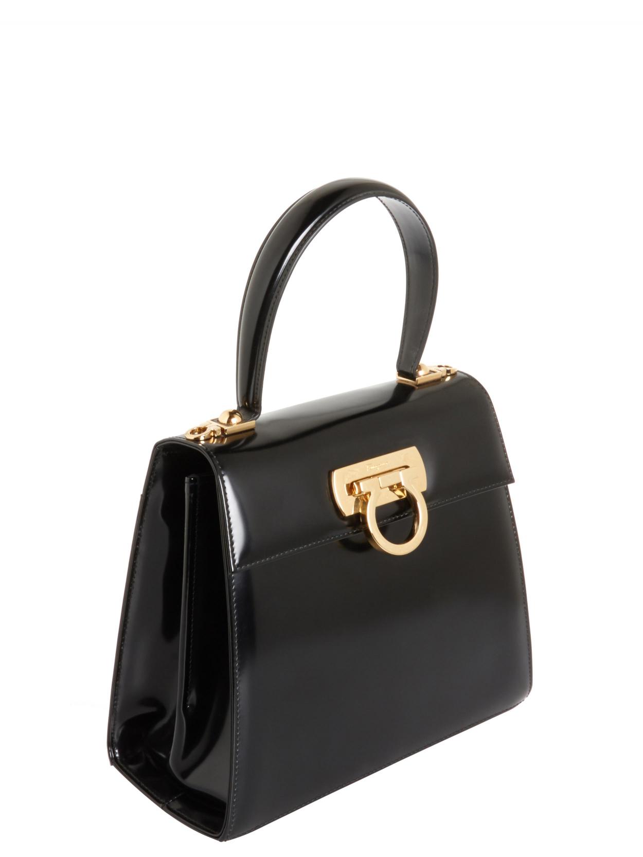 Ferragamo SALVATORE FERRAGAMO Top handle medium bag in Black Lyst