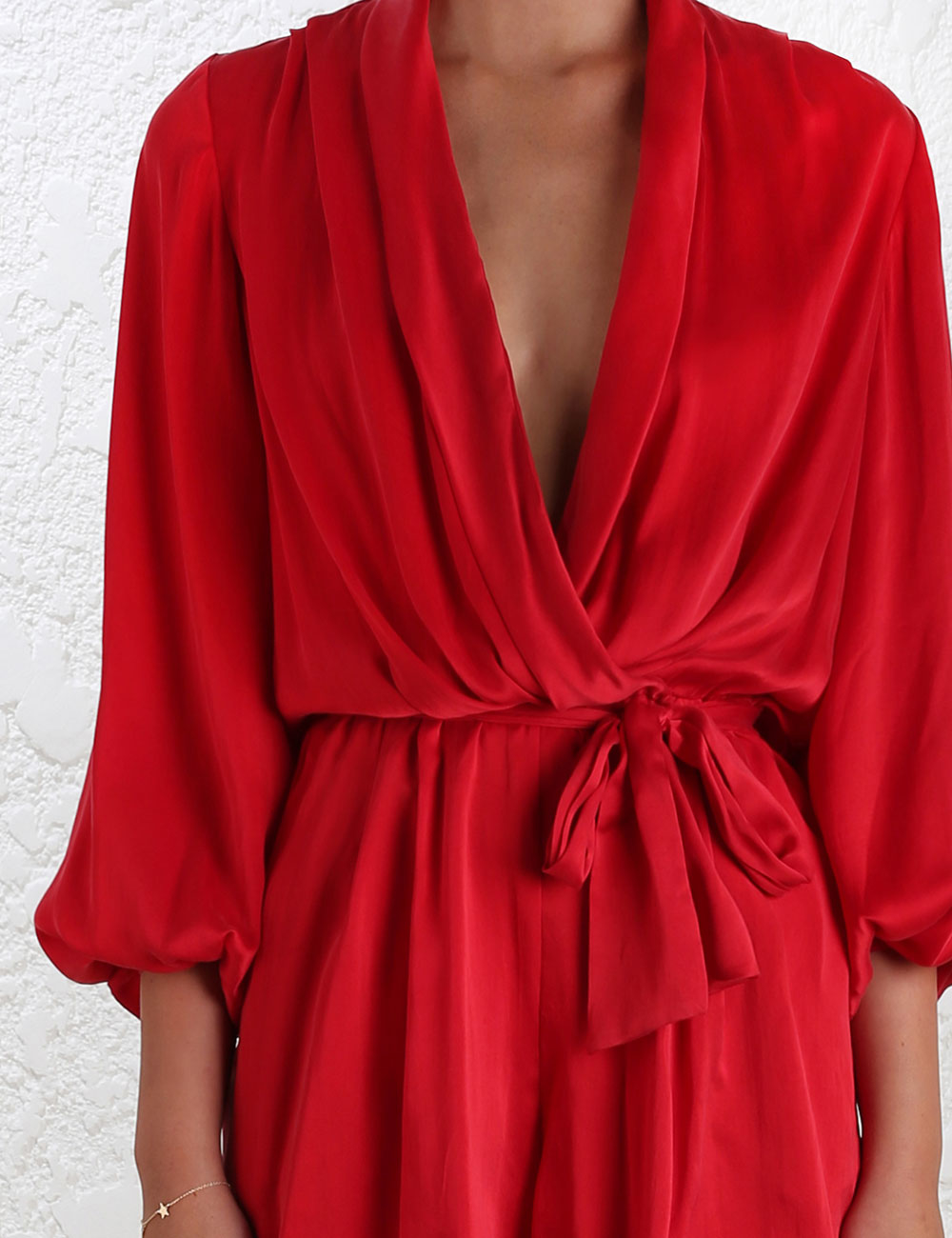 silk wrap jumpsuit