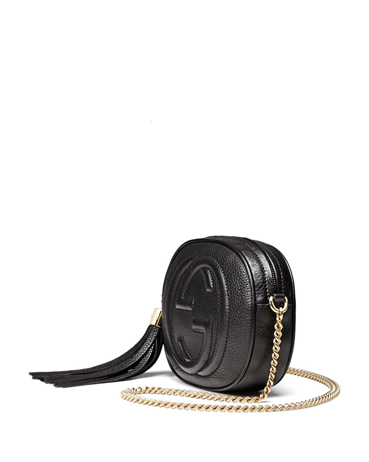 Gucci Soho Leather Mini Chain Bag in Black - Lyst