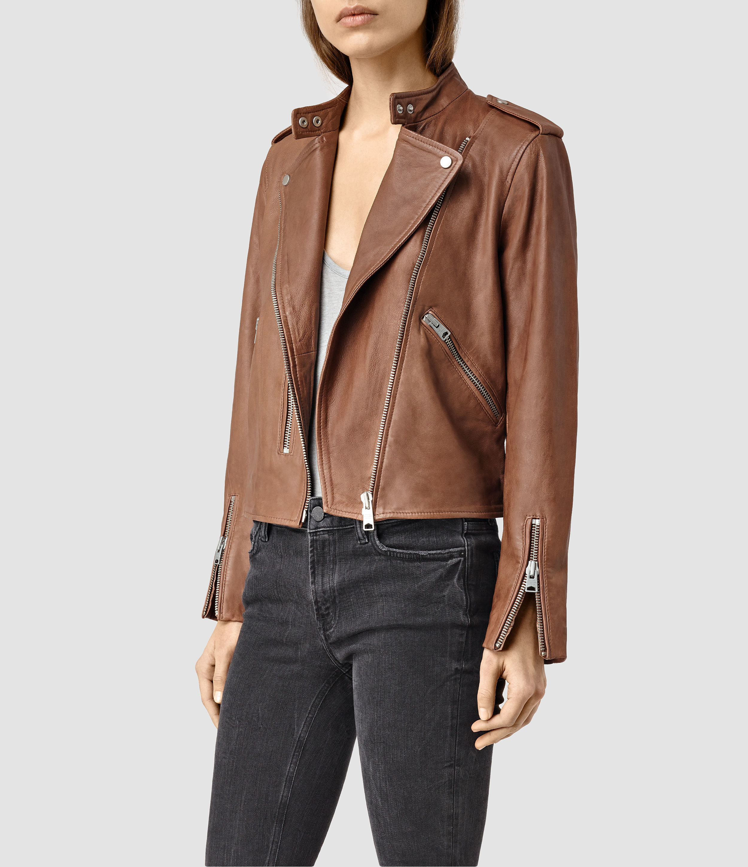 Klyn leather biker jacket Clearance