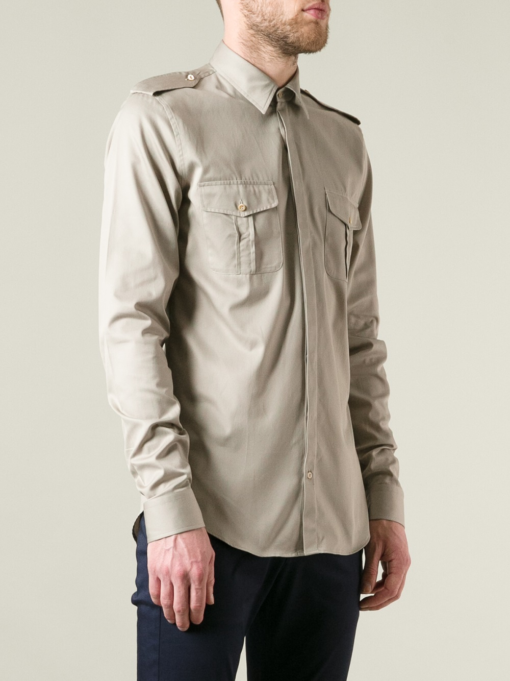 gucci military shirt