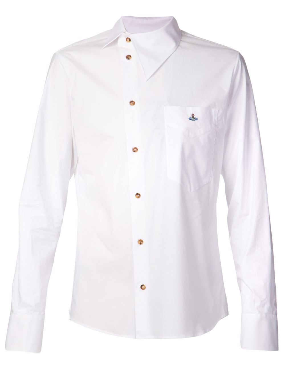 Vivienne Westwood Asymmetrical Shirt in White for Men | Lyst
