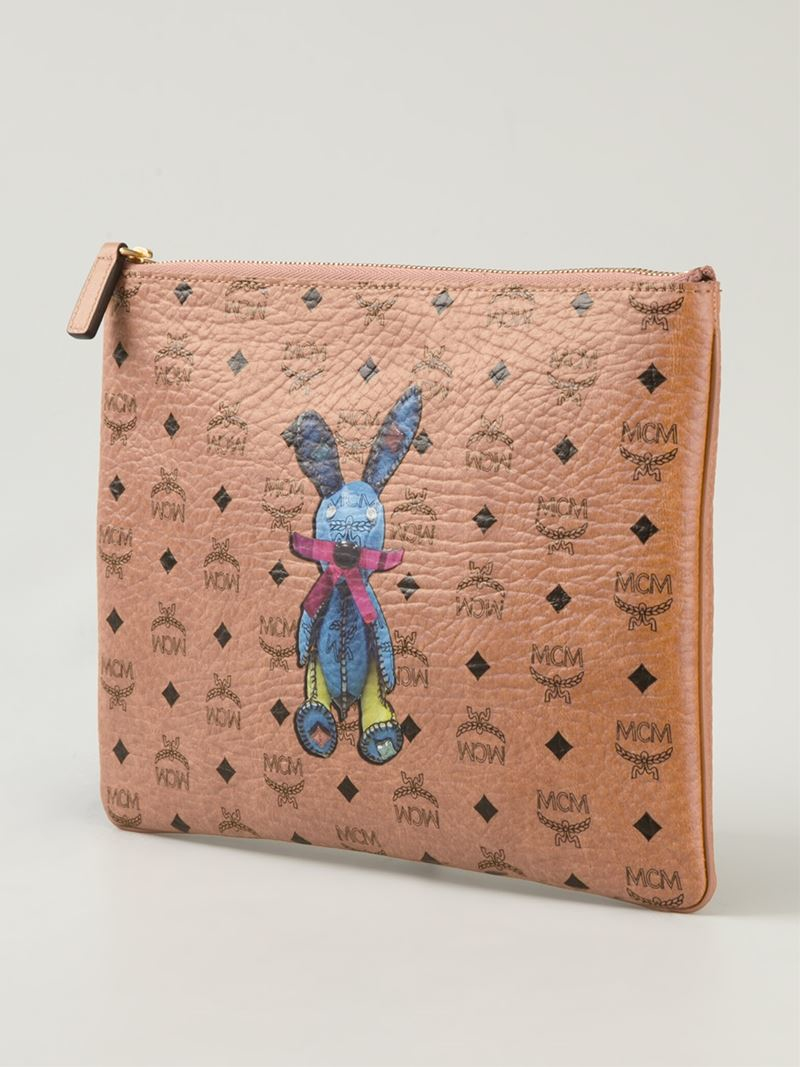 Women Quilting Clutches Large Capacity Portable Rabbit Print Inner