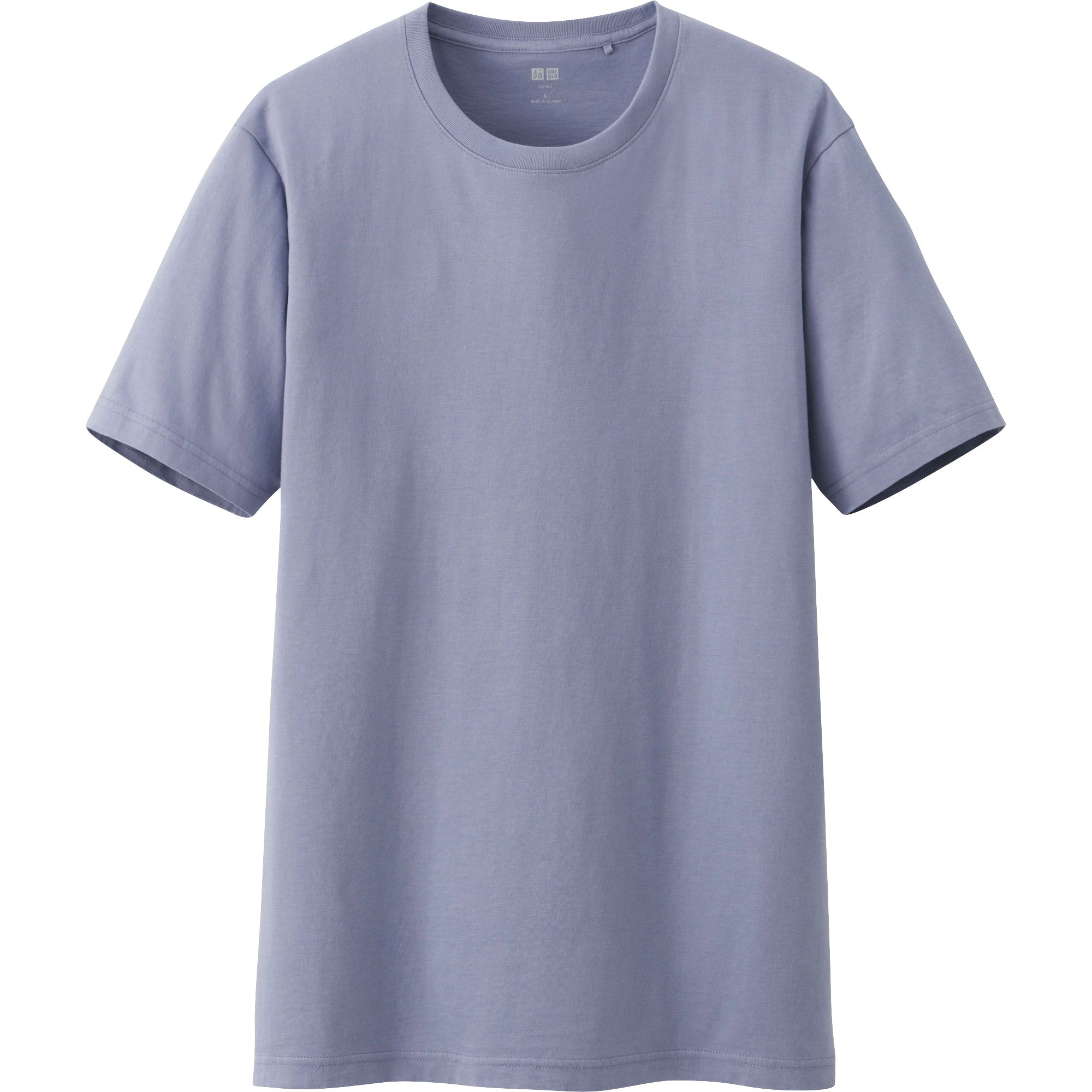 Uniqlo Men Supima Cotton Crew Neck Short Sleeve T-shirt in Blue for Men ...