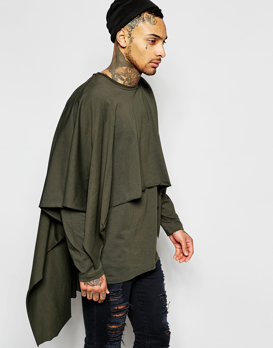 zara mens poncho