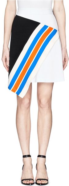 Download Tanya Taylor 'Mackenzie' Stripe Mock Wrap Skirt in ...
