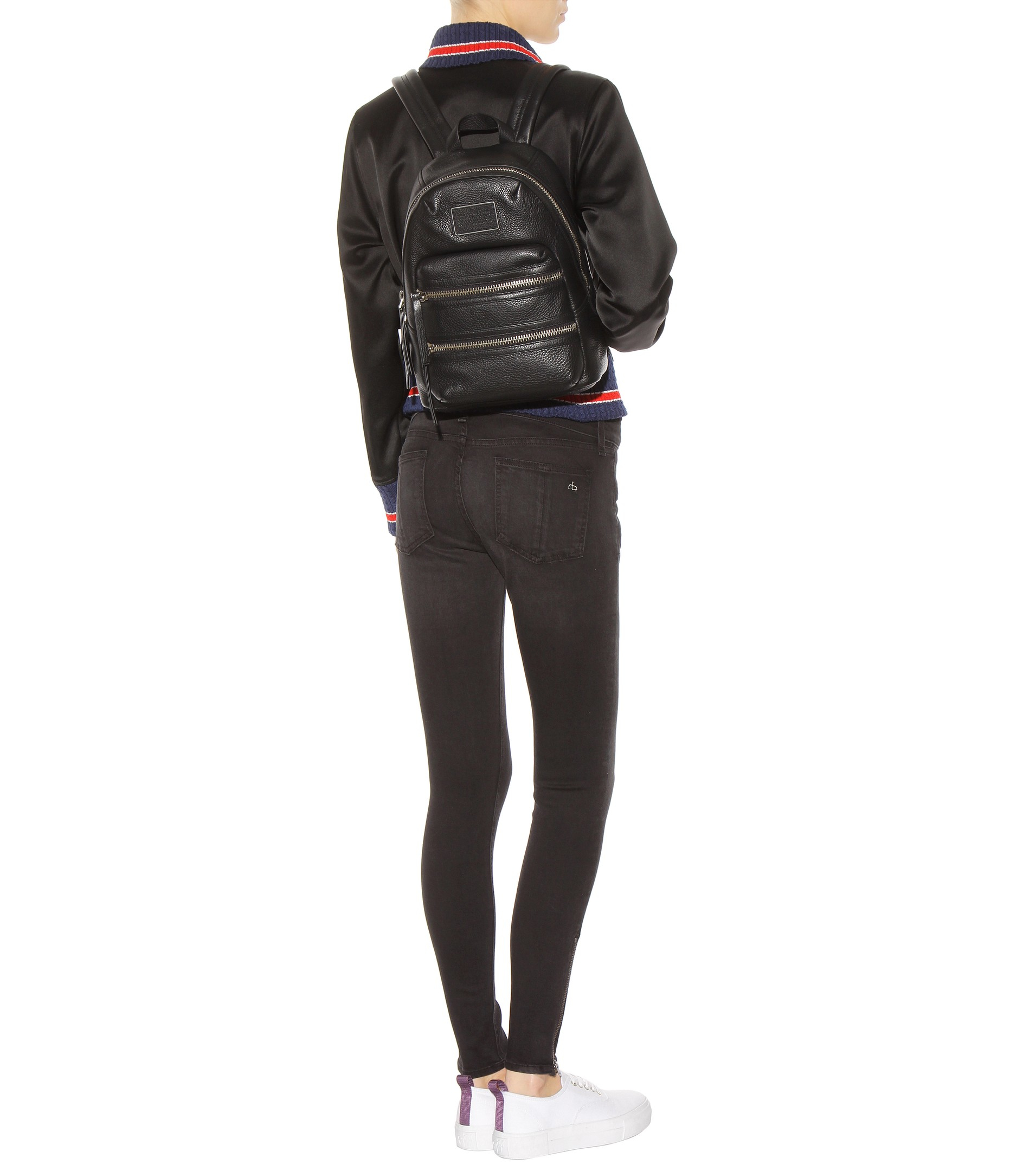 marc jacobs leather biker backpack