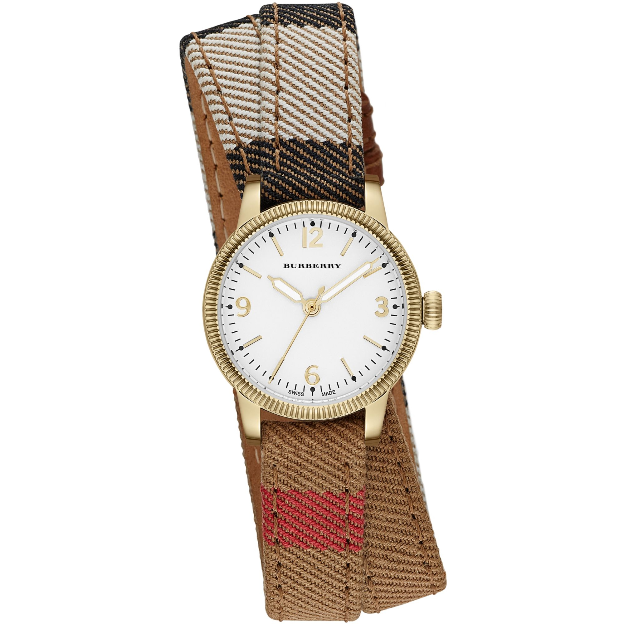 burberry double strap watch