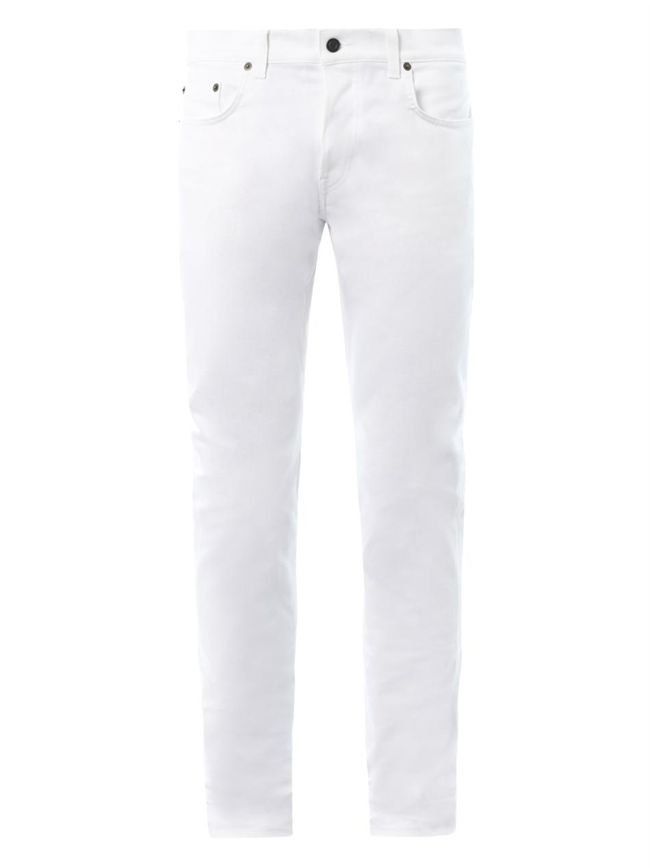 Saint Laurent Fivepocket Skinny Jeans in White for Men Lyst