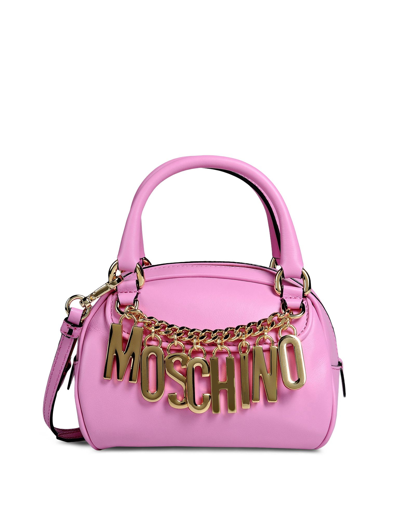 Lyst - Moschino Small Leather Bag in Pink