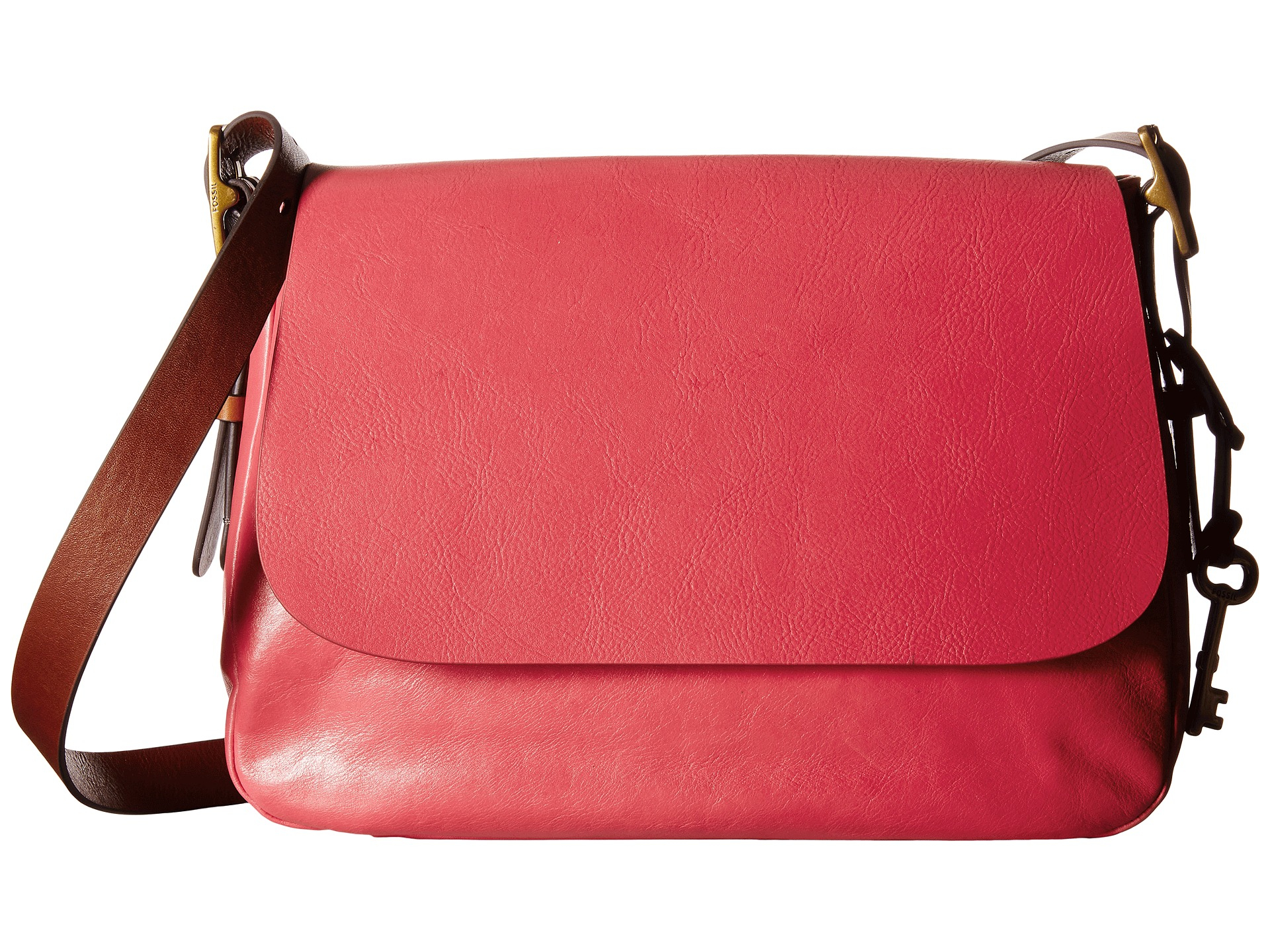 Fossil Leather Harper Large Saddle Crossbody in Red Lyst