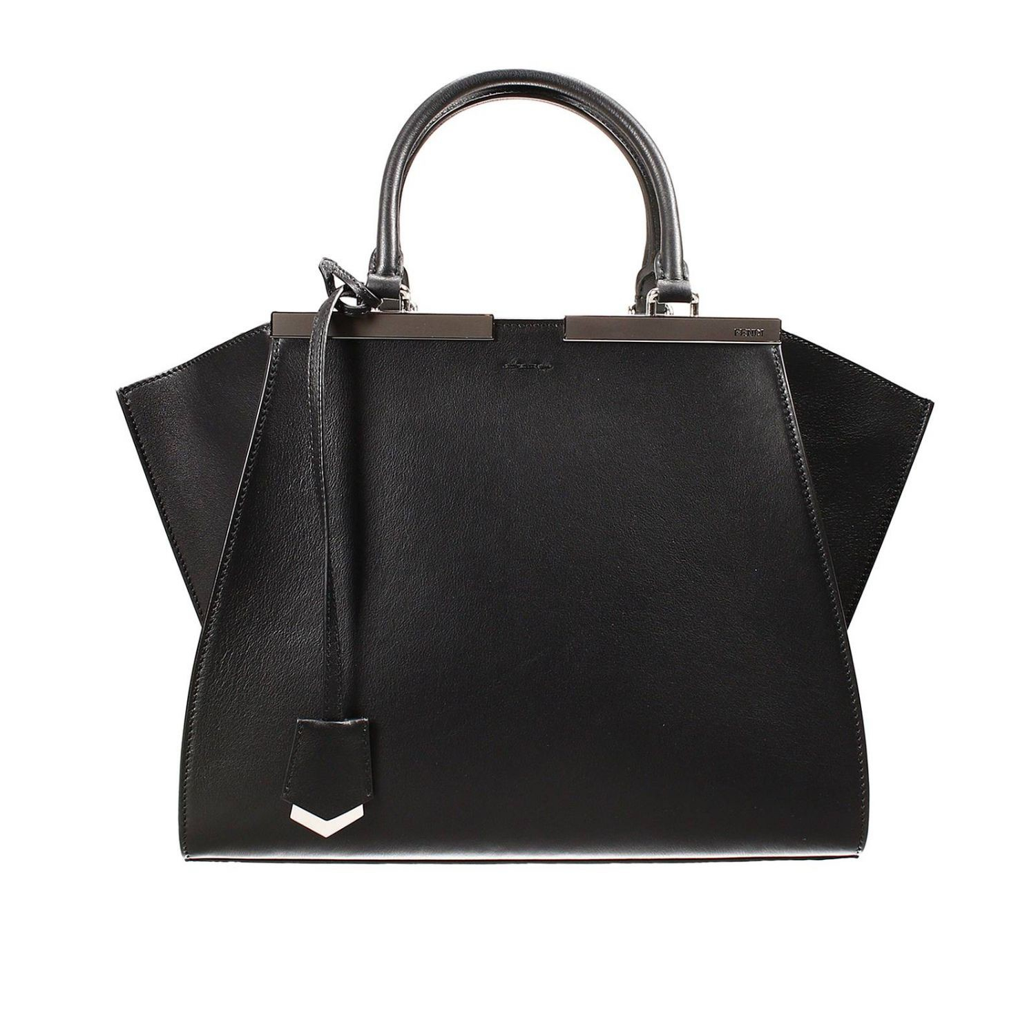 Fendi Handbag Bag 3 Jours Small Leather Contrast Inside in Black | Lyst