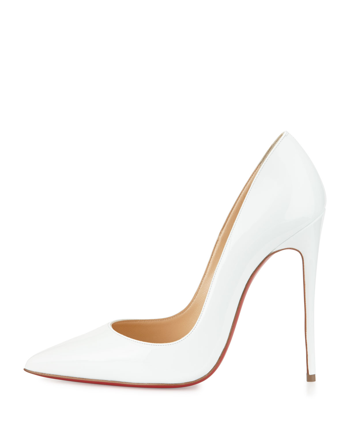 Christian louboutin So Kate Patent 120mm Red Sole Pump in White | Lyst  