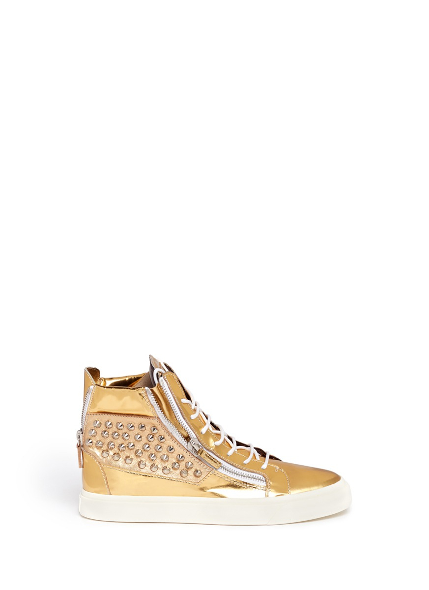 giuseppe zanotti metallic sneakers