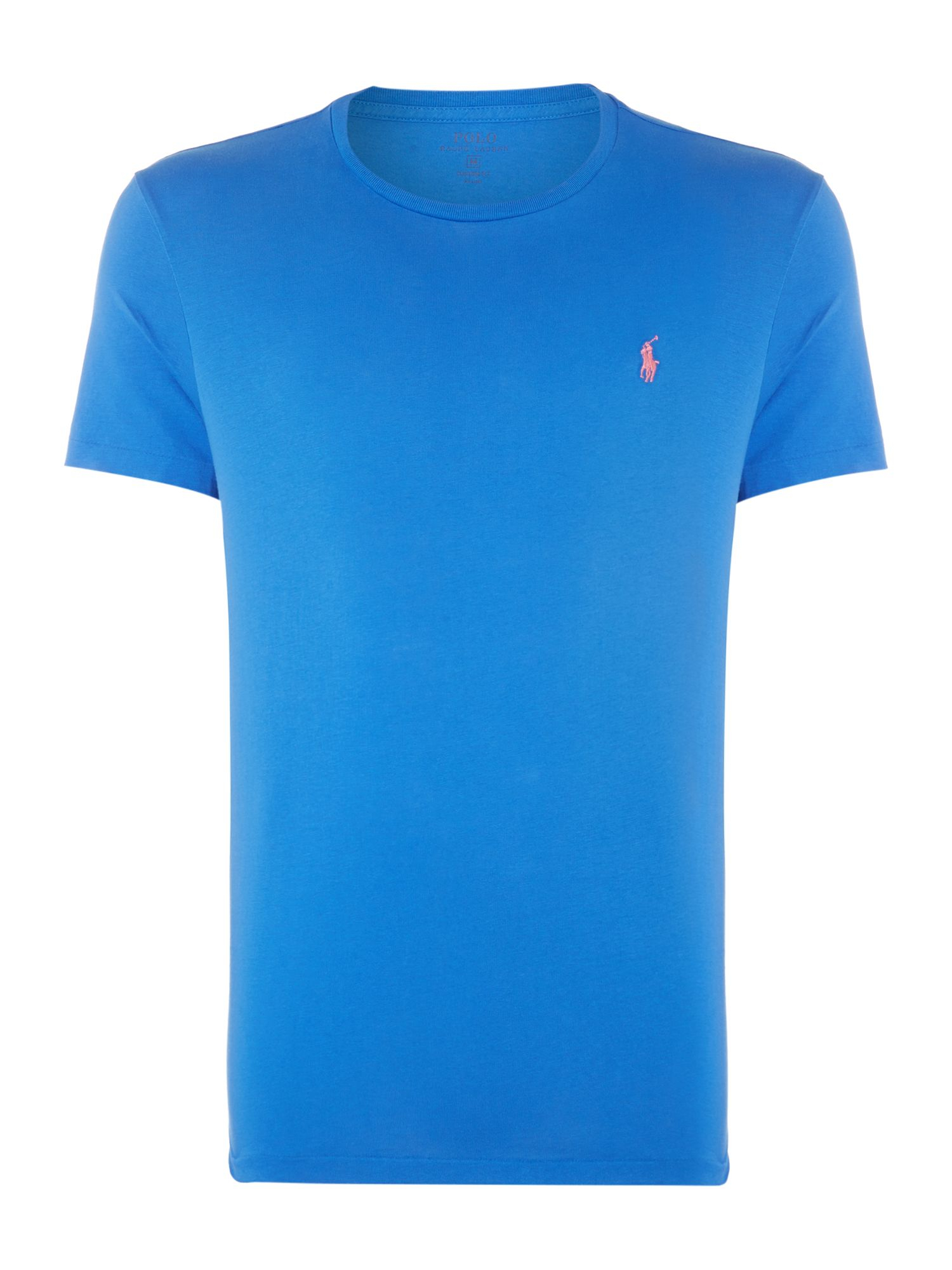 Polo ralph lauren Custom Fit Crew Neck Short Sleeve T Shirt in Blue for ...