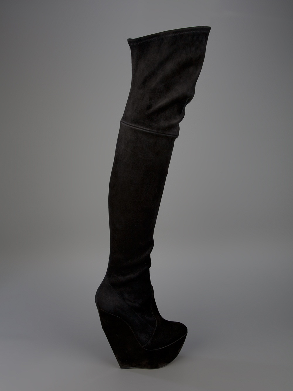fitted thigh high boots