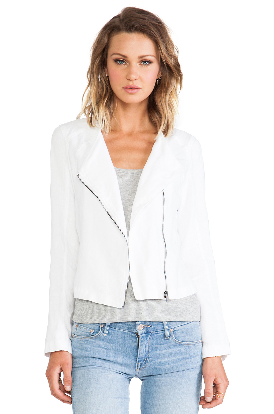 white summer jacket