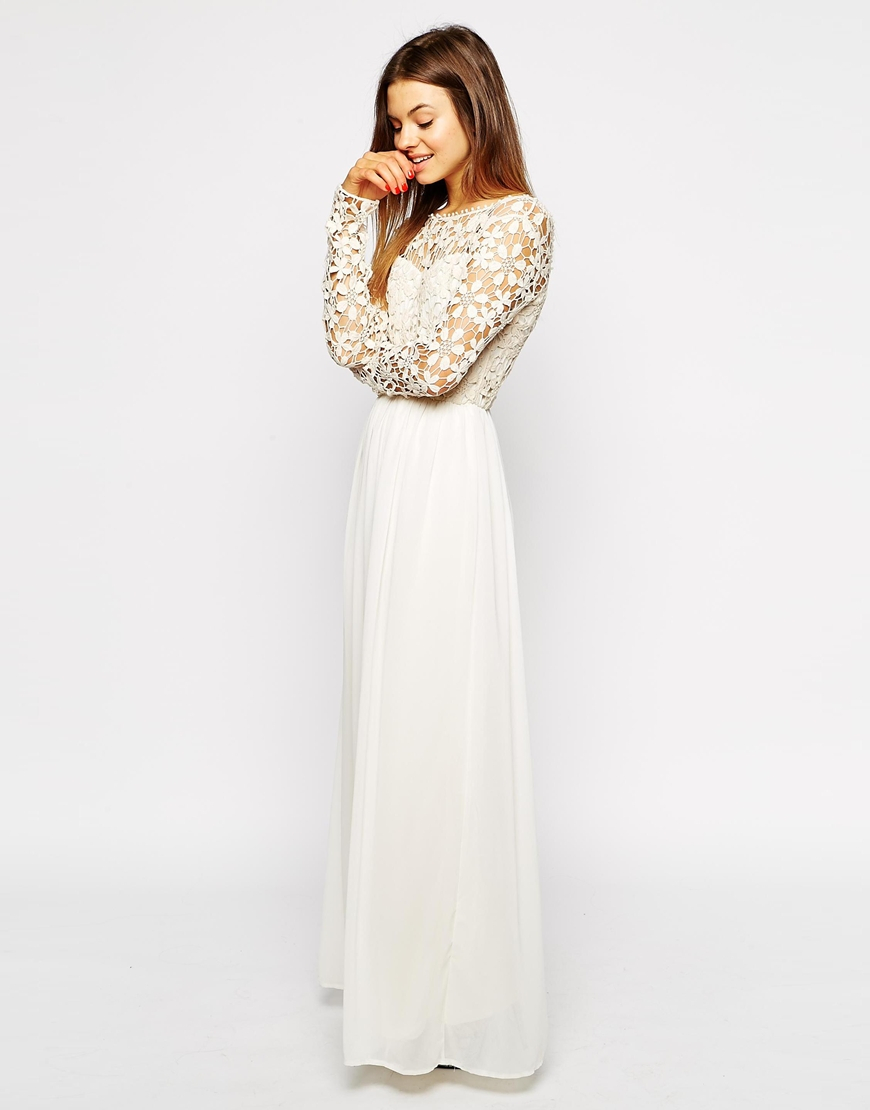 club l crochet detail maxi dress