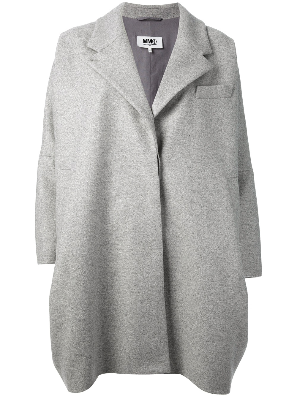 Mm6 By Maison Martin Margiela Cocoon Coat In Grey Gray Lyst