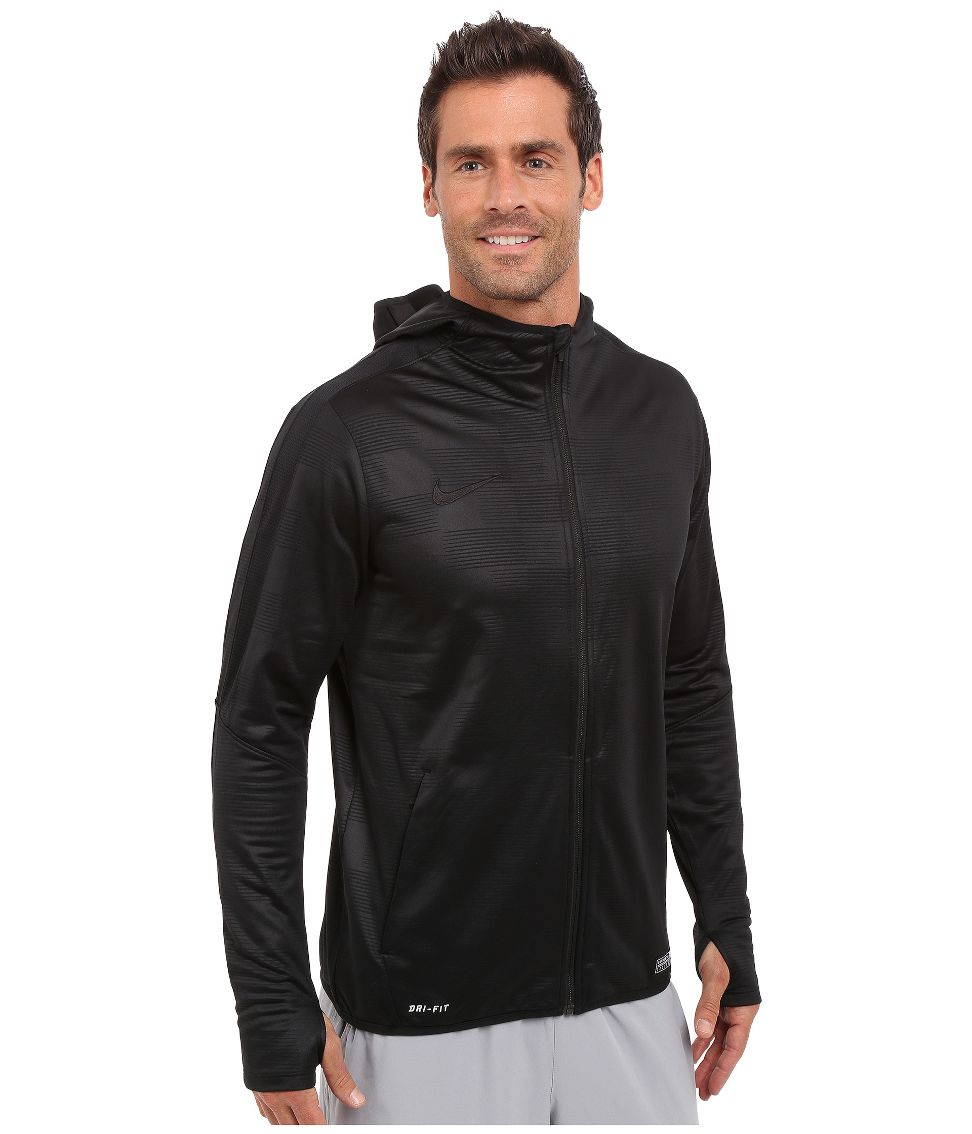 Mens Nike Graphic Knit Ii Full Zip Black Soccer Hoodie Mens Nike Graphic Knit Ii Full Zip Black Soccer Hoodie