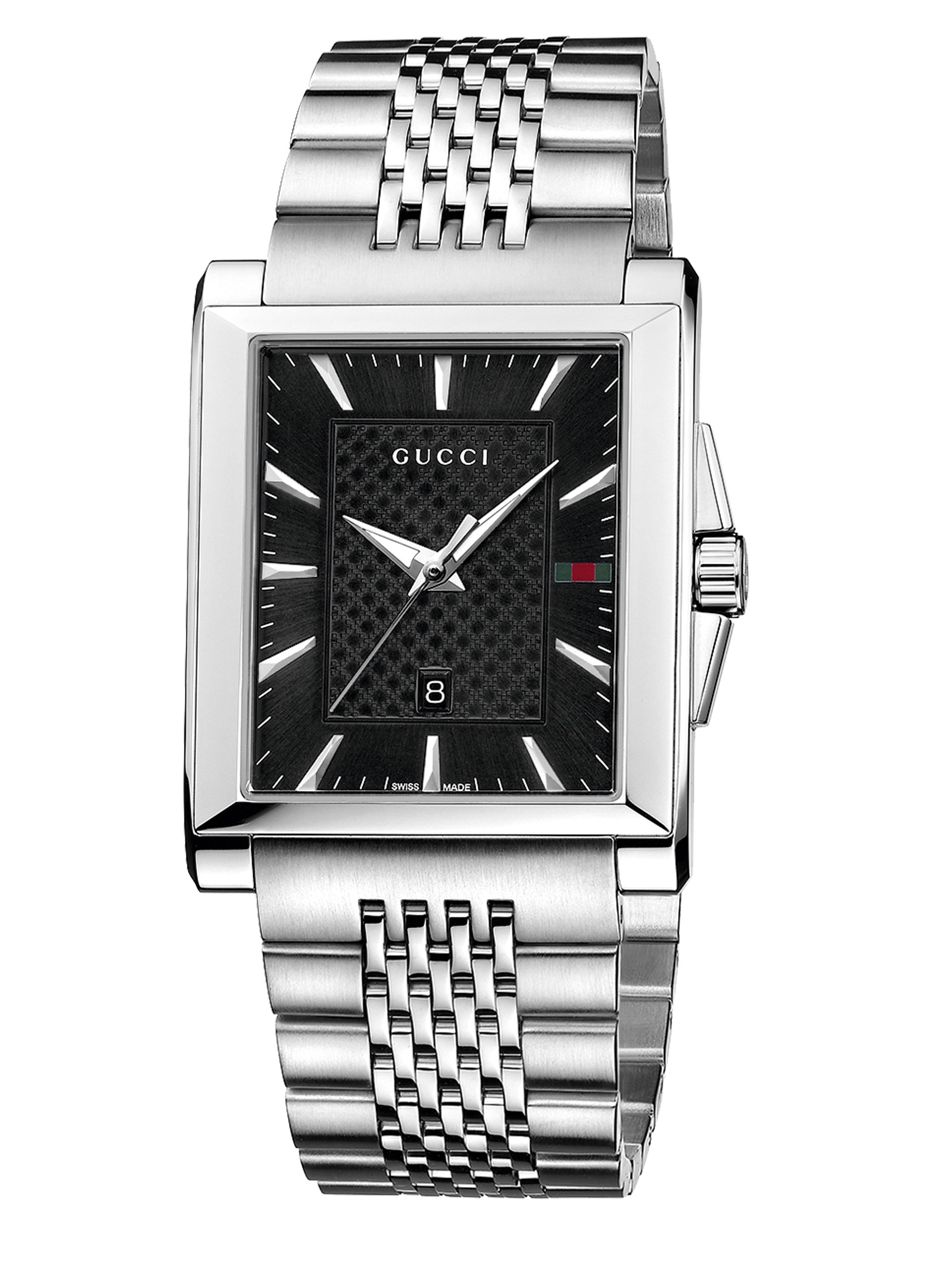 Gucci G Timeless Collection Stainless Steel Rectangle Watch in Silver