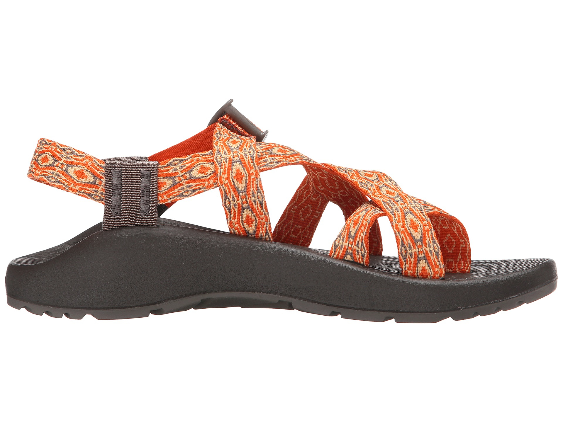 orange and white chacos
