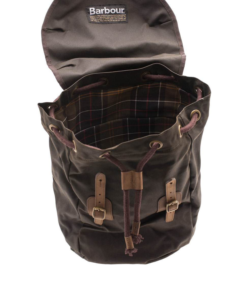 barbour wax leather backpack