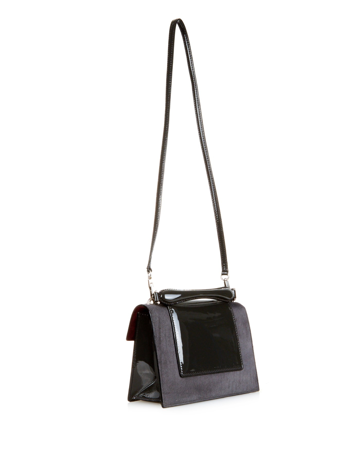 marc jacobs black patent leather handbag