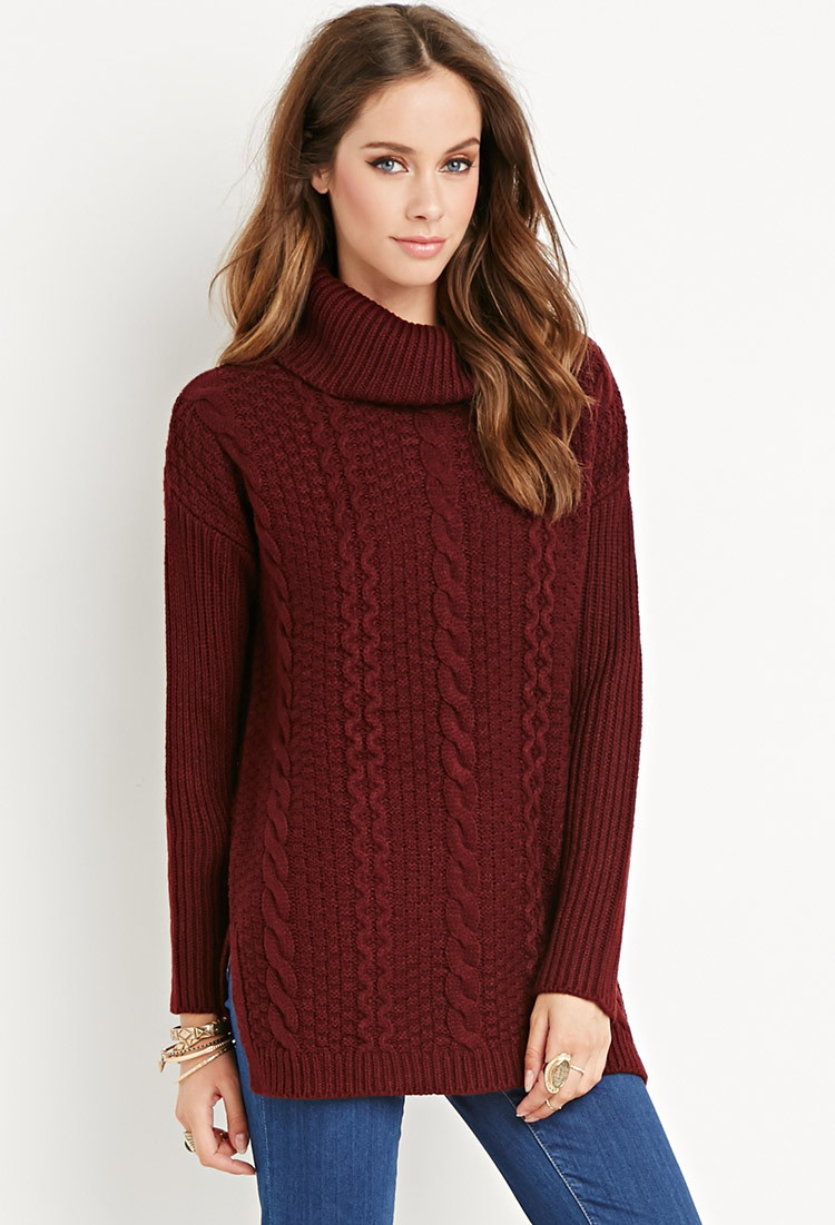 purple turtleneck outfit