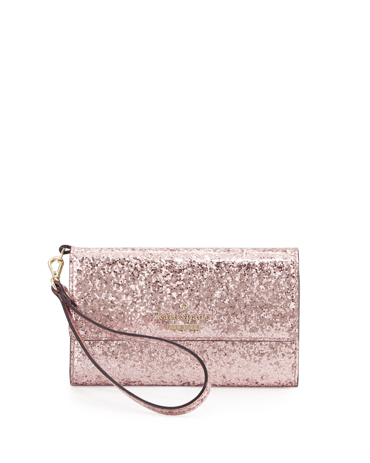 kate spade pink glitter wristlet