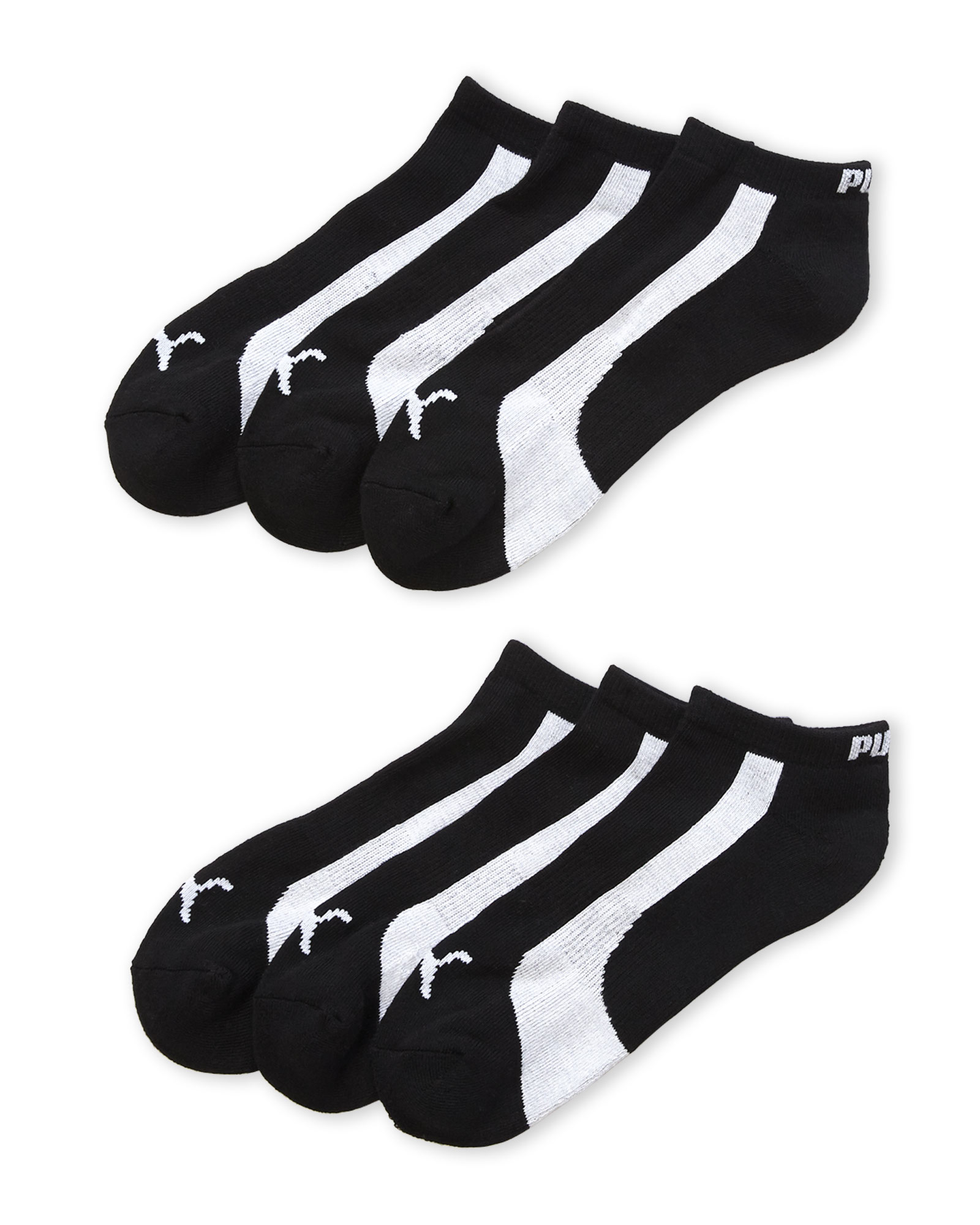 PUMA Mens 6 Pack Low Cut Socks Socks
