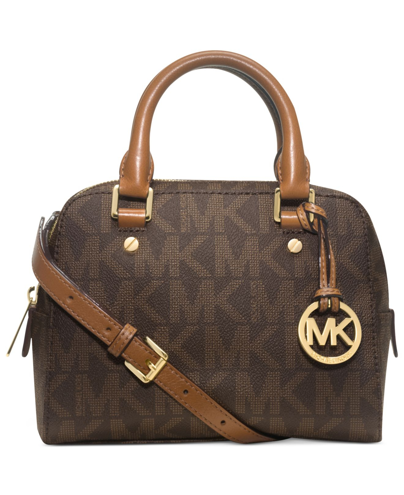 Michael kors Michael Jet Set Small Travel Satchel in Brown | Lyst