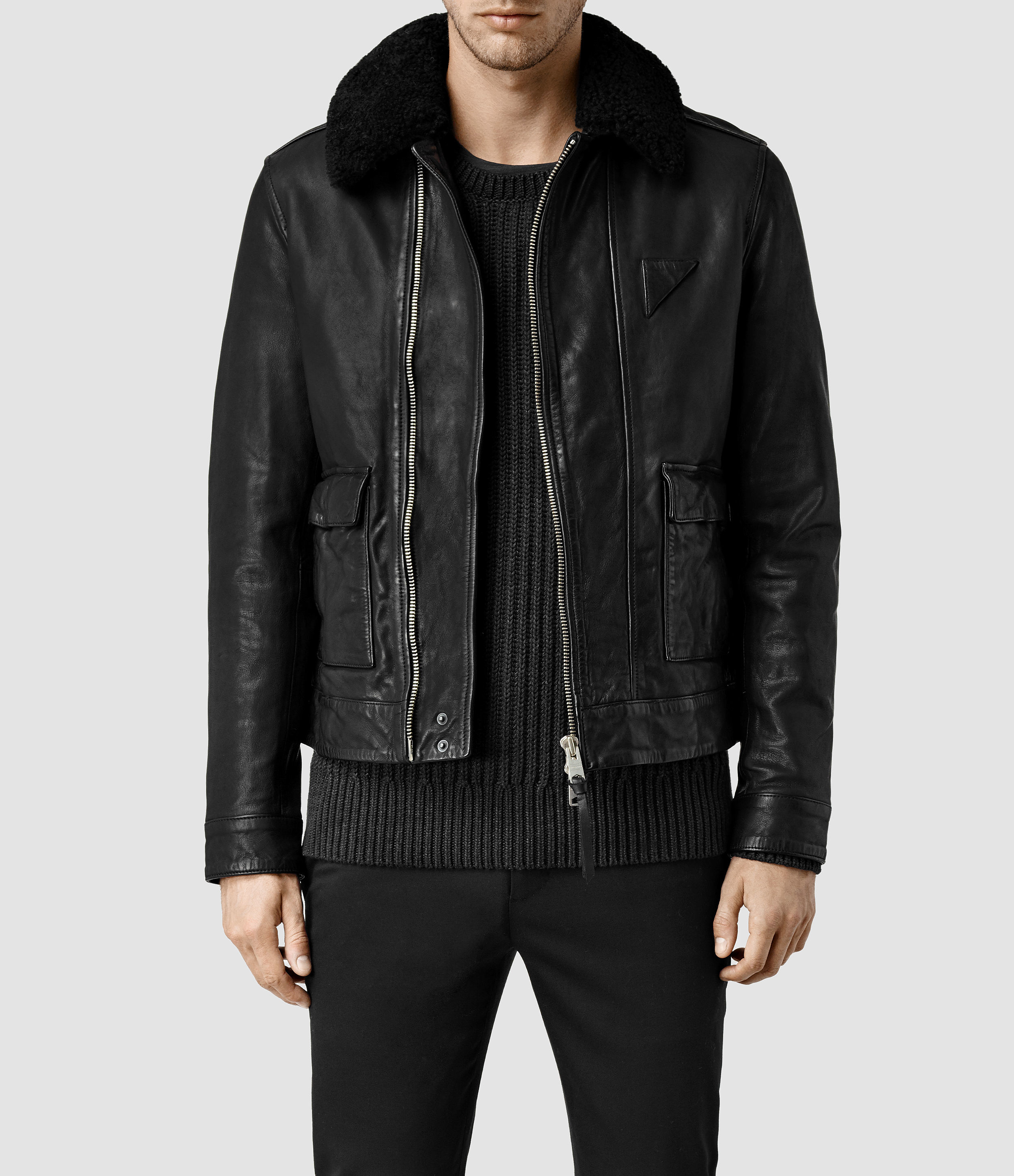 all saints lamb leather jacket