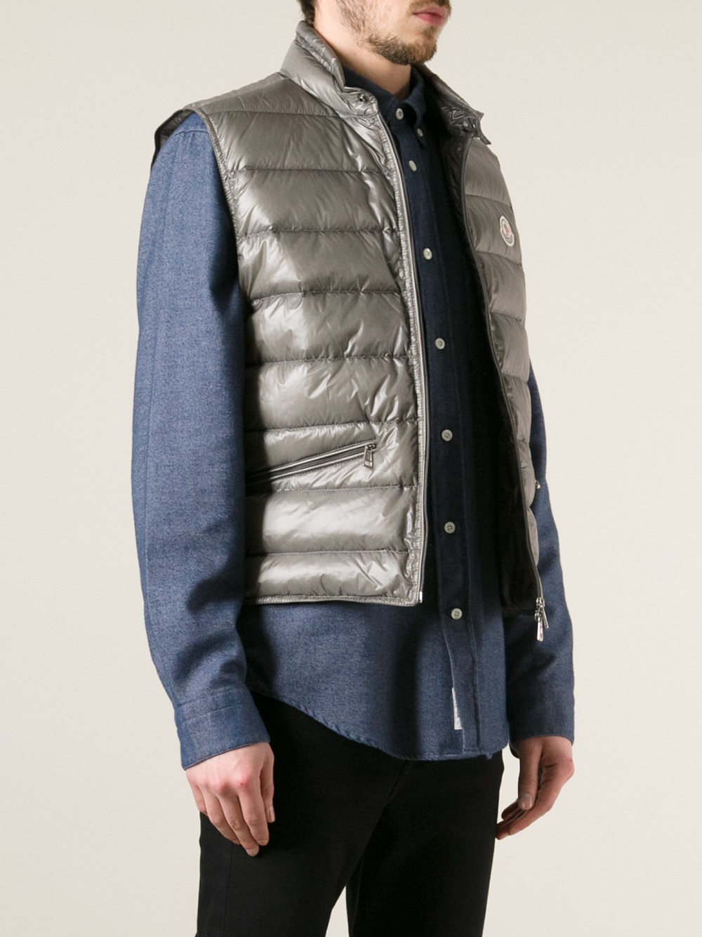 Moncler Gui Padded Gilet in Grey (Gray 