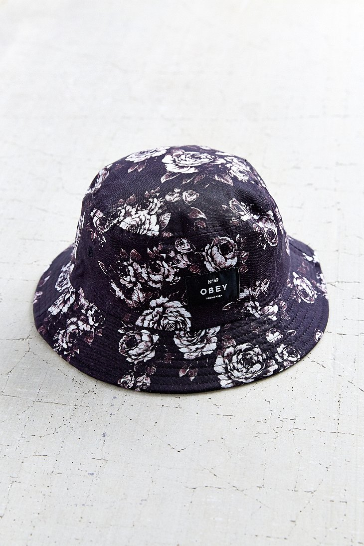 obey bucket hat with string