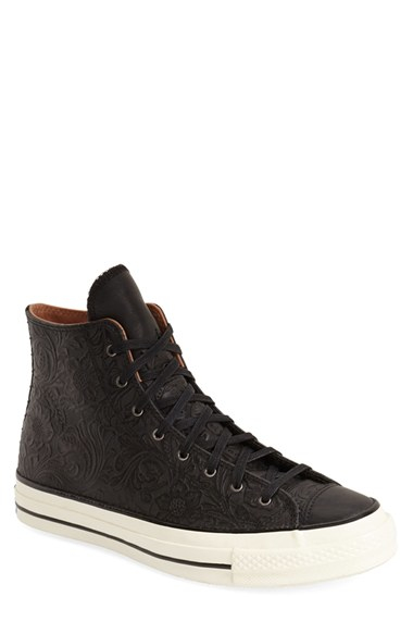 converse chuck taylor ct 70 ox black camel embossed floral