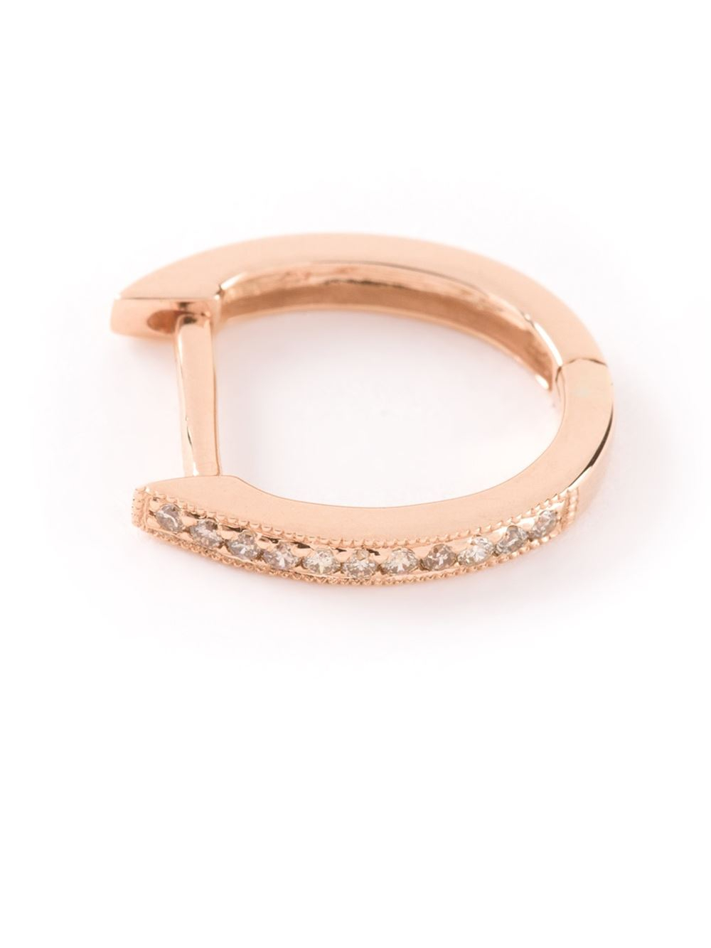Lyst Wouters Hendrix Single Diamond Hoop Earring In Pink Gallery