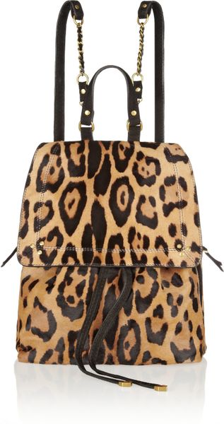 Jérôme Dreyfuss Florent Leopardprint Calf Hair Backpack in Animal ...