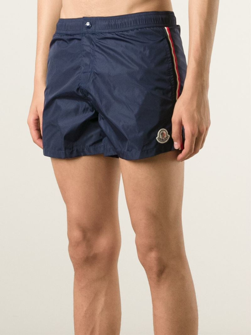 Moncler Classic Swimming Shorts in Blue for Men - Lyst