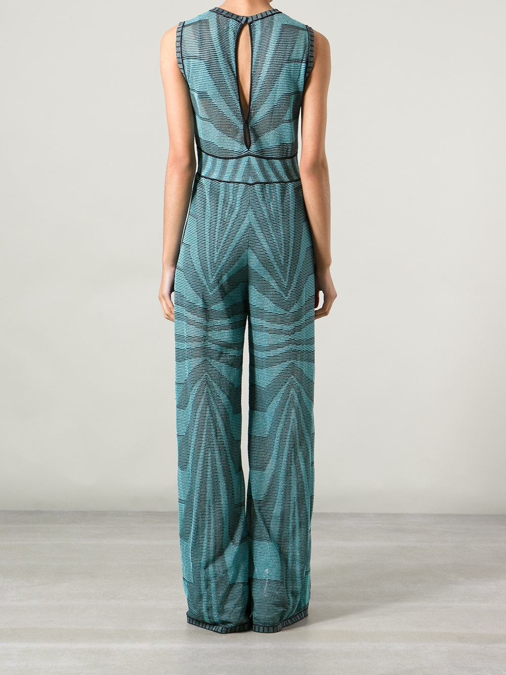 Lyst M Missoni Metallic Knit Jumpsuit in Blue