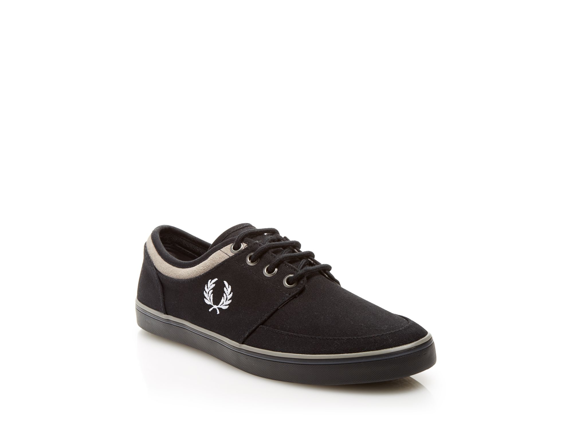 Lyst - Fred Perry Stratford Canvas Sneakers in Black for Men
